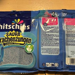 Hitschies sour blue plat 125 grs
