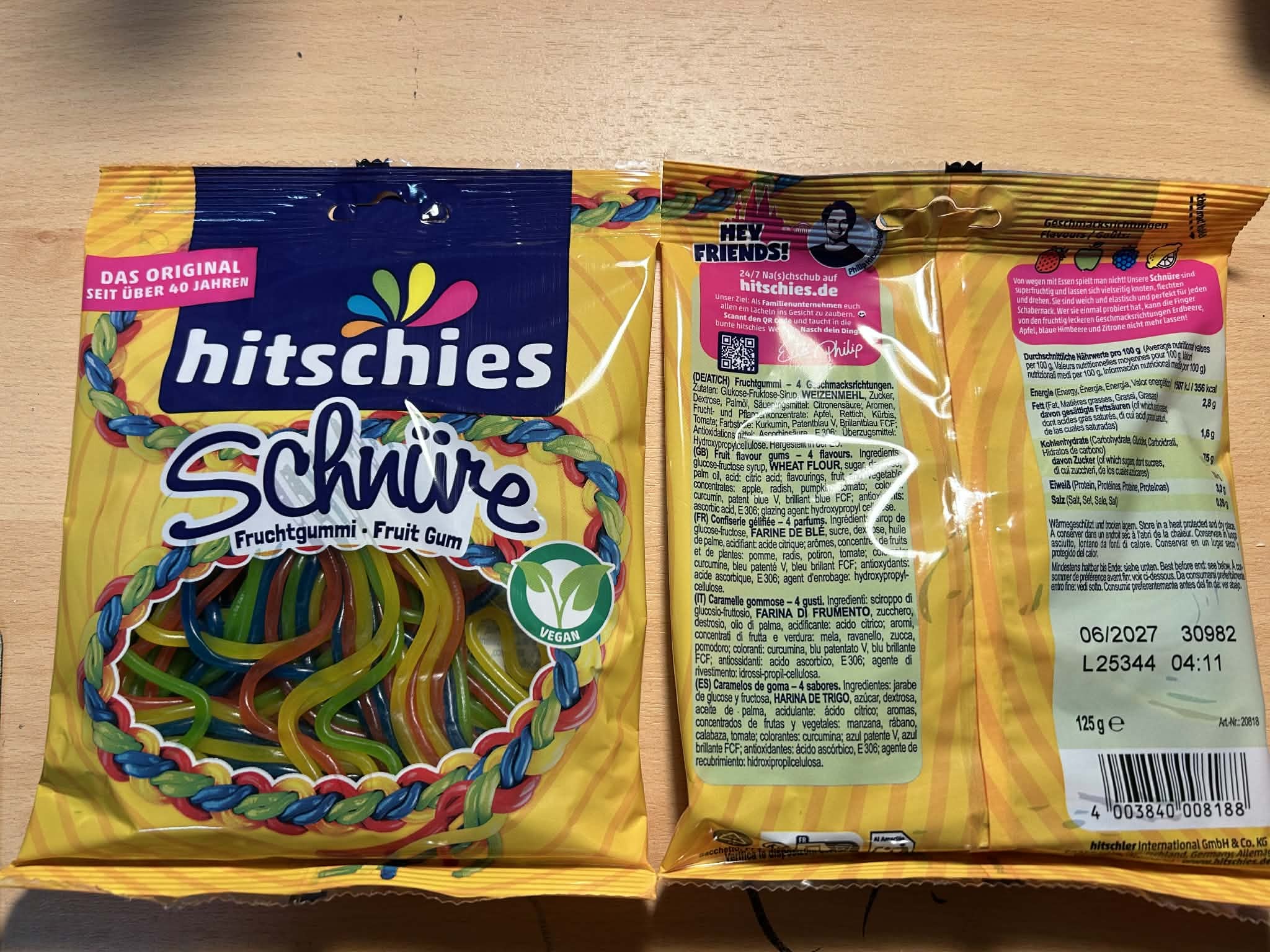 Hitschies fils fruit 125 grs
